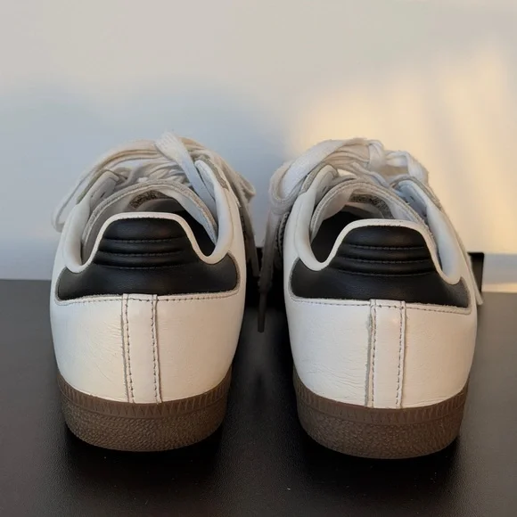 adidas White Low-Top Sneakers with Brown Outsole Details - Picture 4 of 6